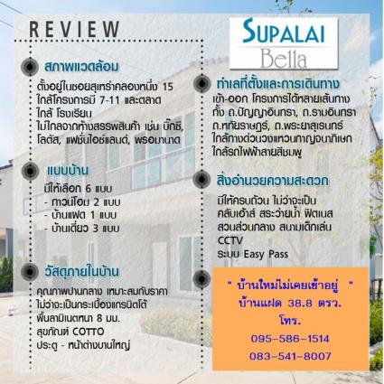 ขายบ้านแฝด 38.8 ตารางวา โครงการศุภาลัยเบลล่า วงแหวน-รามอินทรา ไม่เคยเข้าอยู่