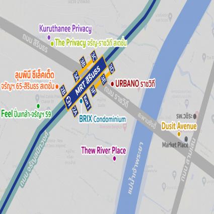 ขายบริกซ์คอนโด (Brix Condo) ขนาด 24.04 ตารางเมตร ชั้น24 ติดรถไฟฟ้าสถานีสิรินธร ไม่เคยเข้าอยู่