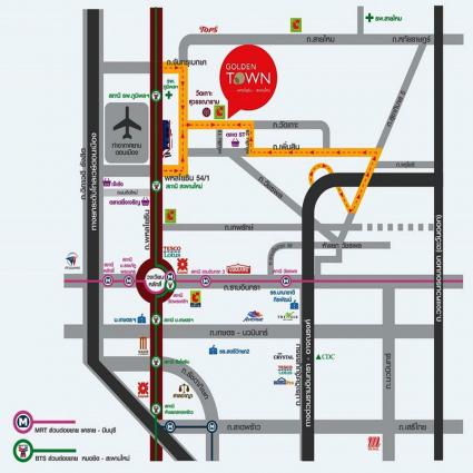 ขายทาวน์เฮ้าส์ 16.7 ตารางวา ม.โกลเด้นทาวน์ พหลโยธิน-สะพานใหม่ หลังมุม