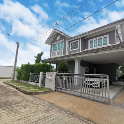 ขายหรือให้เช่า บ้านเดี่ยว 65.1 ตารางวา ม.บุราสิริ ปัญญาอินทรา หลังมุม ด้านข้างไม่ชนใคร