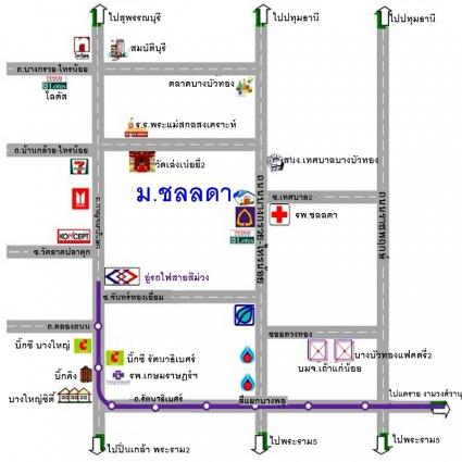 ขายบ้านเดี่ยว 76 ตารางวา ม.ชลลดา บางบัวทอง ถูกที่สุด