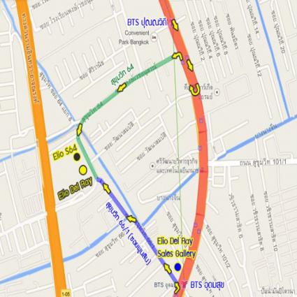 ขายคอนโดเอลลิโอ สุขุมวิท64 (Elio Sukhumvit64) ขนาด 30.45 ตารางเมตร ชั้น5 ตึกD