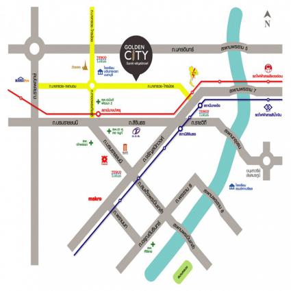ขายทาวน์โฮม3ชั้น 22.6 ตารางวา ม.โกลเด้นซิตี้ ปิ่นเกล้า-จรัญสนิทวงศ์