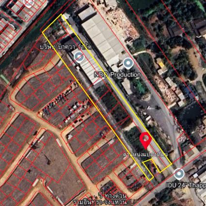 ขายที่ดินพร้อมโรงงานกิจการน้ำดื่ม 4-3-21ไร่ ถ.หนองระแหง สามวาตะวันตก 