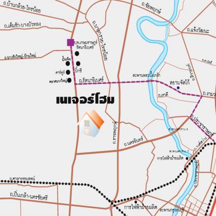 ขายบ้านเดี่ยว 134.6 ตารางวา ม.เนเจอร์โฮม วงแหวน-พระราม5  หลังริม