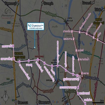 ขายทาวน์โฮม 27.5 ตารางวา ม.พฤกษา ไพร์ม สถานีรถไฟฟ้าบางพลู-ราชพฤกษ์ หลังมุม