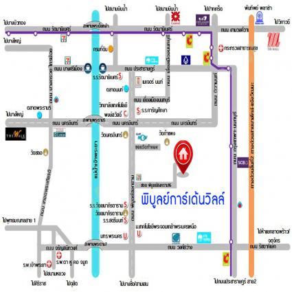 ขายทาวน์เฮ้าส์3ชั้น 26.2 ตารางวา ม.พิบูลย์การ์เด้นวิลล์ 
