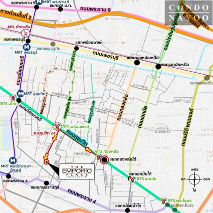 ขายหรือให้เช่า คอนโดดิเอ็มโพริโอเพลส THE EMPORIO PLACE 65.35 ตารางเมตร ตึกB ชั้น12