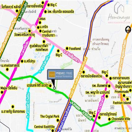 ขายคอนโดพรีมิโอ ไพร์ม เกษตร นวมินทร์ ขนาด 50.46 ตารางเมตร อาคารB ชั้น7