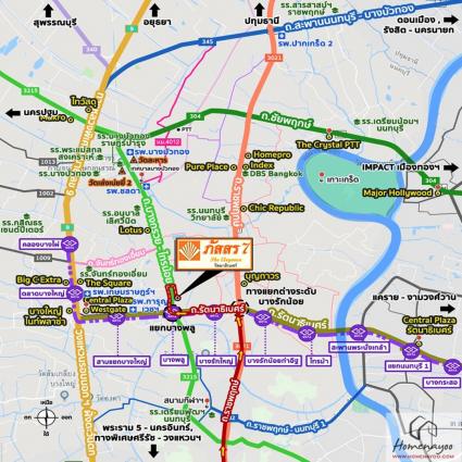 ขายบ้านเดี่ยว 80.2 ตารางวา ม.ภัสสร7 รัตนาธิเบศร์ หลังมุม