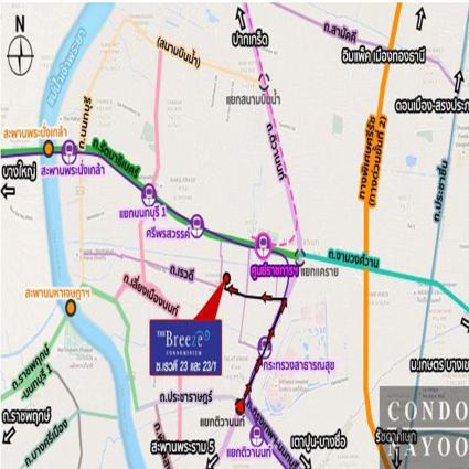 ขายเดอะบรีสคอนโด ซ.เรวดี32 ขนาด 44.51 ตารางเมตร ชั้น8 อาคารA