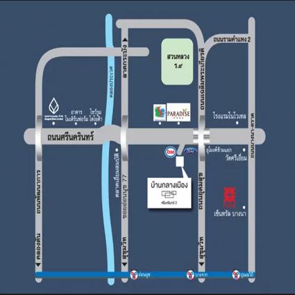 ขายทาวน์โฮม3ชั้น 20 ตารางวา ม.บ้านกลางเมือง S-Sense ศรีนครินทร์