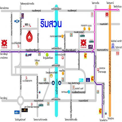 ขายบ้านเดี่ยว 70.1 ตารางวา ม.ริมสวน ซ.ท่าอิฐ