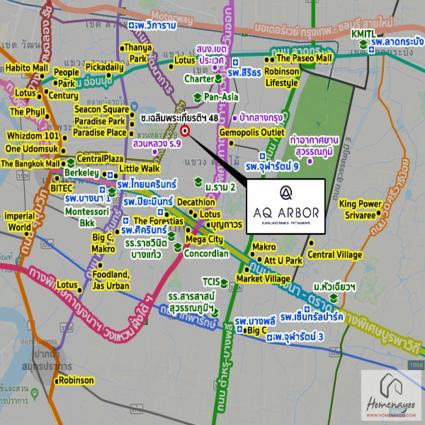 ขายบ้านเดี่ยว3ชั้น 53 ตารางวา โครงการเอคิว อาร์เบอร์ สวนหลวง ร.9-พัฒนาการ หลังริม ถูกที่สุด