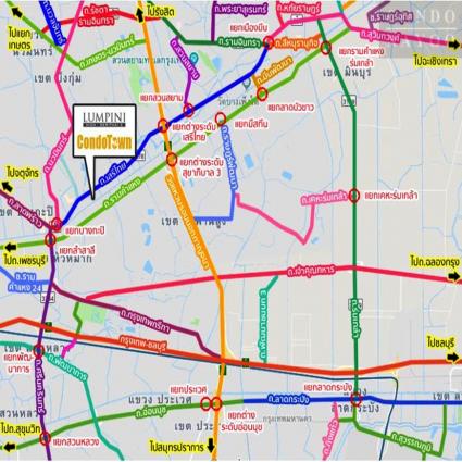 ขายลุมพินีคอนโดทาวน์ นิด้า-เสรีไทย2 ขนาด45.41ตรม. ชั้น3 ตึก C1 